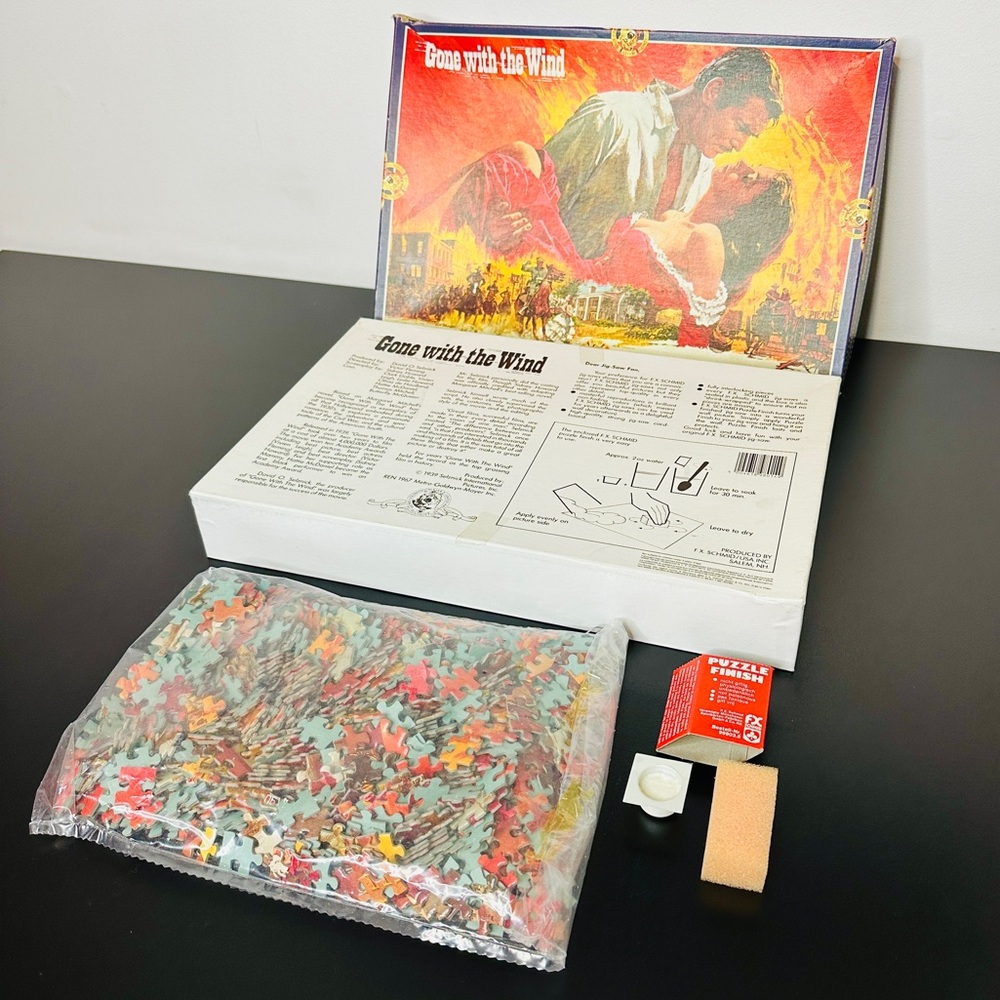 1989 GONE WITH THE WIND Vintage 800 Piece Jigsaw Puzzle MGM CINEMA CLASSICS - Picture 1 of 10